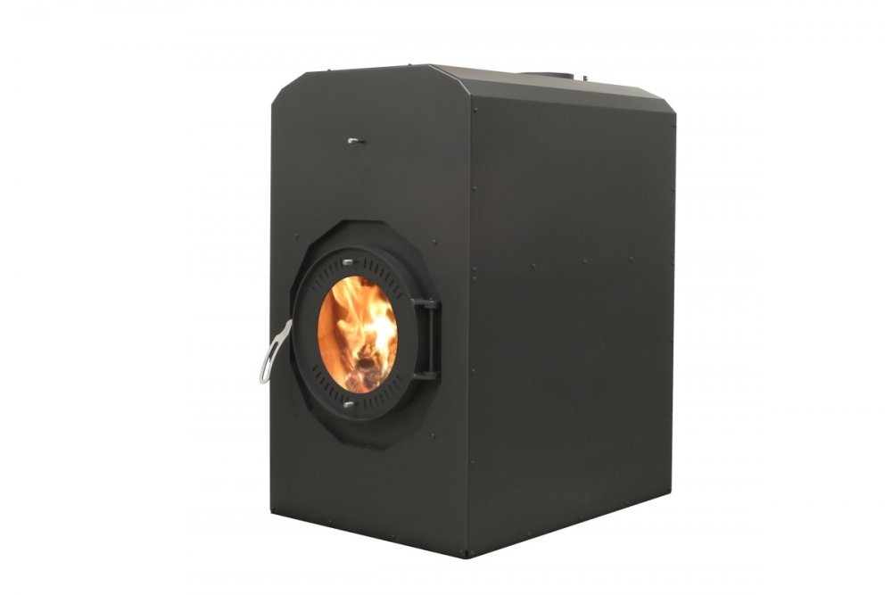 Teplovzdušná kamna DORY Box s ventilátorem a dálkovým rozvodem tepla - Průměr kouřovodu - 150 mm